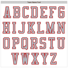 Load image into Gallery viewer, Custom White Gray-Red Authentic Baseball Jersey