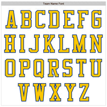 Load image into Gallery viewer, Custom White Yellow-Royal Authentic Baseball Jersey