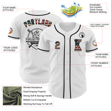 Load image into Gallery viewer, Custom White Vintage USA Flag-Black Authentic Baseball Jersey