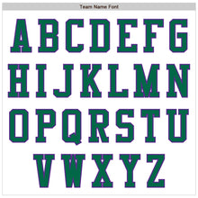 Load image into Gallery viewer, Custom White Kelly Green-Purple Authentic Baseball Jersey