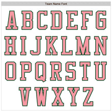 Load image into Gallery viewer, Custom White Medium Pink-Green Authentic Baseball Jersey