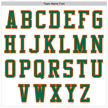 Load image into Gallery viewer, Custom White Kelly Green-Orange Authentic Baseball Jersey