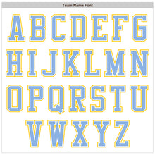 Load image into Gallery viewer, Custom White Light Blue-Yellow Authentic Baseball Jersey