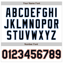 Load image into Gallery viewer, Custom White Black Powder Blue-Orange Authentic Baseball Jersey