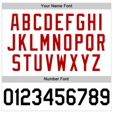 Load image into Gallery viewer, Custom White Black-Red Authentic Throwback Basketball Jersey