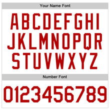 Load image into Gallery viewer, Custom White Red Authentic Throwback Basketball Jersey