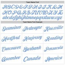 Load image into Gallery viewer, Custom White Light Blue Authentic Throwback Basketball Jersey