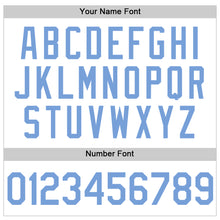 Load image into Gallery viewer, Custom White Light Blue Authentic Throwback Basketball Jersey