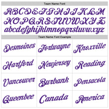 Load image into Gallery viewer, Custom White Purple Authentic Throwback Basketball Jersey