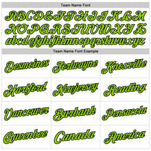 Load image into Gallery viewer, Custom White Neon Green-Black Authentic Throwback Basketball Jersey