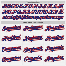 Load image into Gallery viewer, Custom White Red-Royal Authentic Baseball Jersey
