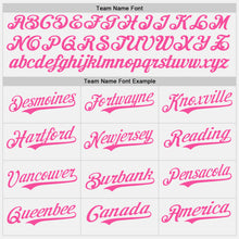 Load image into Gallery viewer, Custom White Pink Authentic Baseball Jersey