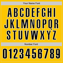 Load image into Gallery viewer, Custom Yellow Black-White Authentic Baseball Jersey