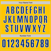 Load image into Gallery viewer, Custom Yellow Royal-White Authentic Baseball Jersey