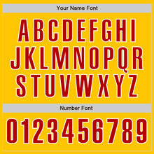 Load image into Gallery viewer, Custom Yellow Red-White Authentic Baseball Jersey