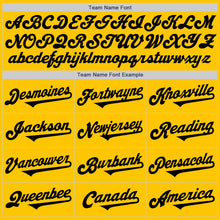 Load image into Gallery viewer, Custom Yellow Black Authentic Baseball Jersey