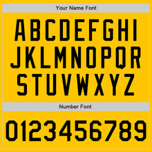 Load image into Gallery viewer, Custom Yellow Black Authentic Baseball Jersey