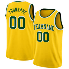 Load image into Gallery viewer, Custom Yellow Green-White Authentic Basketball Jersey