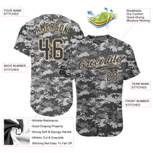 Load image into Gallery viewer, Custom Camo Steel Gray-Cream Authentic Salute To Service Baseball Jersey
