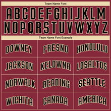 Load image into Gallery viewer, Custom Crimson Black-City Cream Authentic Baseball Jersey