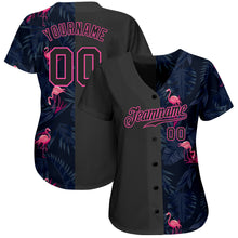 Load image into Gallery viewer, Custom 3D Pattern Design Flamingo Authentic Baseball Jersey