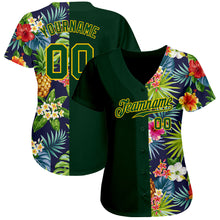 Load image into Gallery viewer, Custom 3D Pattern Design Tropical Pattern With Pineapples Palm Leaves And Flowers Authentic Baseball Jersey