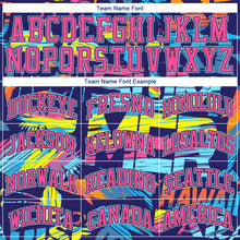 Load image into Gallery viewer, Custom 3D Pattern Design Abstract Geometric Pattern With Palm Trees Sharks Flamingo With The Words:Summer Hawaii Authentic Baseball Jersey