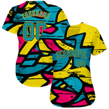 Load image into Gallery viewer, Custom 3D Pattern Design Abstract Graffiti Authentic Baseball Jersey