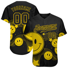Load image into Gallery viewer, Custom 3D Pattern Design Smile Emoji Authentic Baseball Jersey