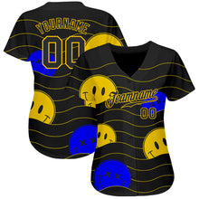 Load image into Gallery viewer, Custom 3D Pattern Design Smile Emoji Authentic Baseball Jersey
