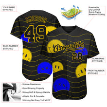 Load image into Gallery viewer, Custom 3D Pattern Design Smile Emoji Authentic Baseball Jersey