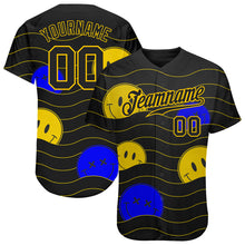 Load image into Gallery viewer, Custom 3D Pattern Design Smile Emoji Authentic Baseball Jersey