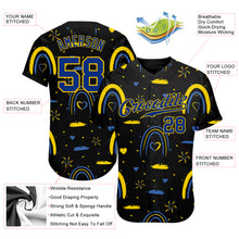 Load image into Gallery viewer, Custom 3D Pattern Design Ukrainian Flag Colors Glory To Ukraine Authentic Baseball Jersey