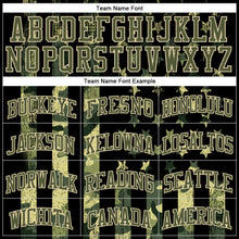 Load image into Gallery viewer, Custom Camo Olive-Cream 3D American Flag Authentic Salute To Service Baseball Jersey