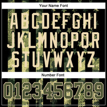 Load image into Gallery viewer, Custom Camo Olive-Cream 3D American Flag Authentic Salute To Service Baseball Jersey