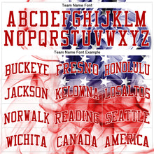 Load image into Gallery viewer, Custom White White-Red 3D American Flag Authentic Baseball Jersey