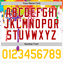 Load image into Gallery viewer, Custom 3D Pattern Design Colorful Bright Ink Splashes Authentic Baseball Jersey