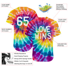 Load image into Gallery viewer, Custom Rainbow For Pride Month Love Wins LGBT Authentic Baseball Jersey