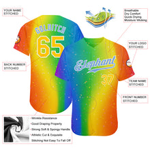 Load image into Gallery viewer, Custom Rainbow For Pride Month Love Is Love LGBT Authentic Baseball Jersey