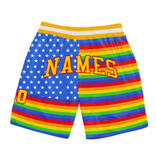 Load image into Gallery viewer, Custom Rainbow For Pride Month Love Is Love LGBT Authentic Basketball Shorts