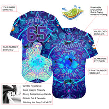 Load image into Gallery viewer, Custom 3D Pattern Design Magic Girl Sitting And Meditation In Lotus Position Over Geometry Psychedelic Hallucination Authentic Baseball Jersey