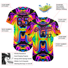Load image into Gallery viewer, Custom 3D Pattern Design Abstract Iridescent Psychedelic Swirl Fluid Art Authentic Baseball Jersey