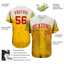 Load image into Gallery viewer, Custom 3D Pattern Design Bubble Of Beer In Glass Authentic Baseball Jersey