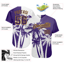 Load image into Gallery viewer, Custom 3D Pattern Design Hawaii Coconut Trees Authentic Baseball Jersey