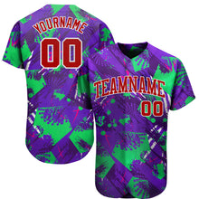 Load image into Gallery viewer, Custom 3D Pattern Design Music Festival Authentic Baseball Jersey