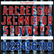 Load image into Gallery viewer, Custom Camo Royal Red-White 3D Salute To Service American Flag Authentic Baseball Jersey