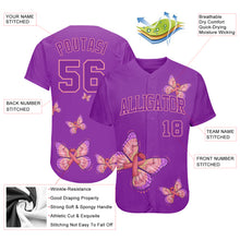 Load image into Gallery viewer, Custom 3D Pink Ribbon With Butterfly Wings Breast Cancer Awareness Month Women Health Care Support Authentic Baseball Jersey