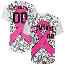 Load image into Gallery viewer, Custom 3D Pink Ribbon Breast Cancer Awareness Month Women Health Care Support Authentic Baseball Jersey