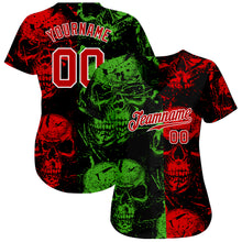 Load image into Gallery viewer, Custom 3D Pattern Halloween Skulls Authentic Baseball Jersey