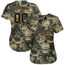Load image into Gallery viewer, Custom 3D Pattern Halloween Skulls Authentic Baseball Jersey